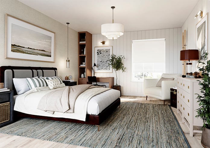 Rimini (Blackout), White & Optima Chiffon - Double Roller Blind - Image 6